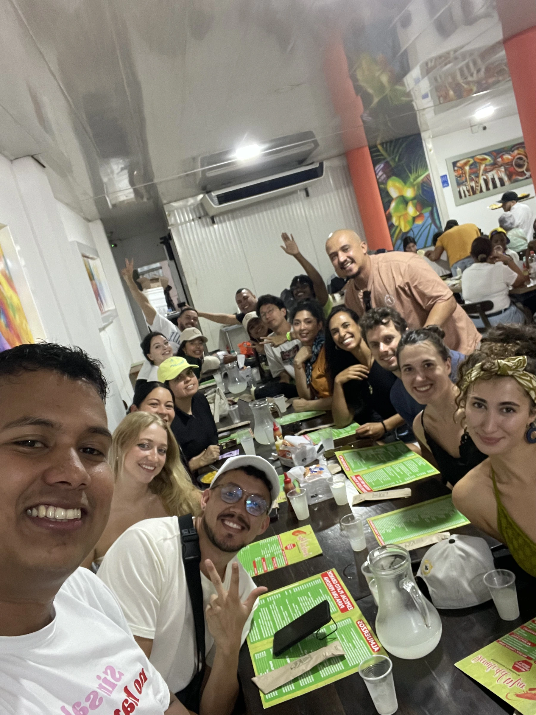 Group dinner during Feria de Cali 2025.